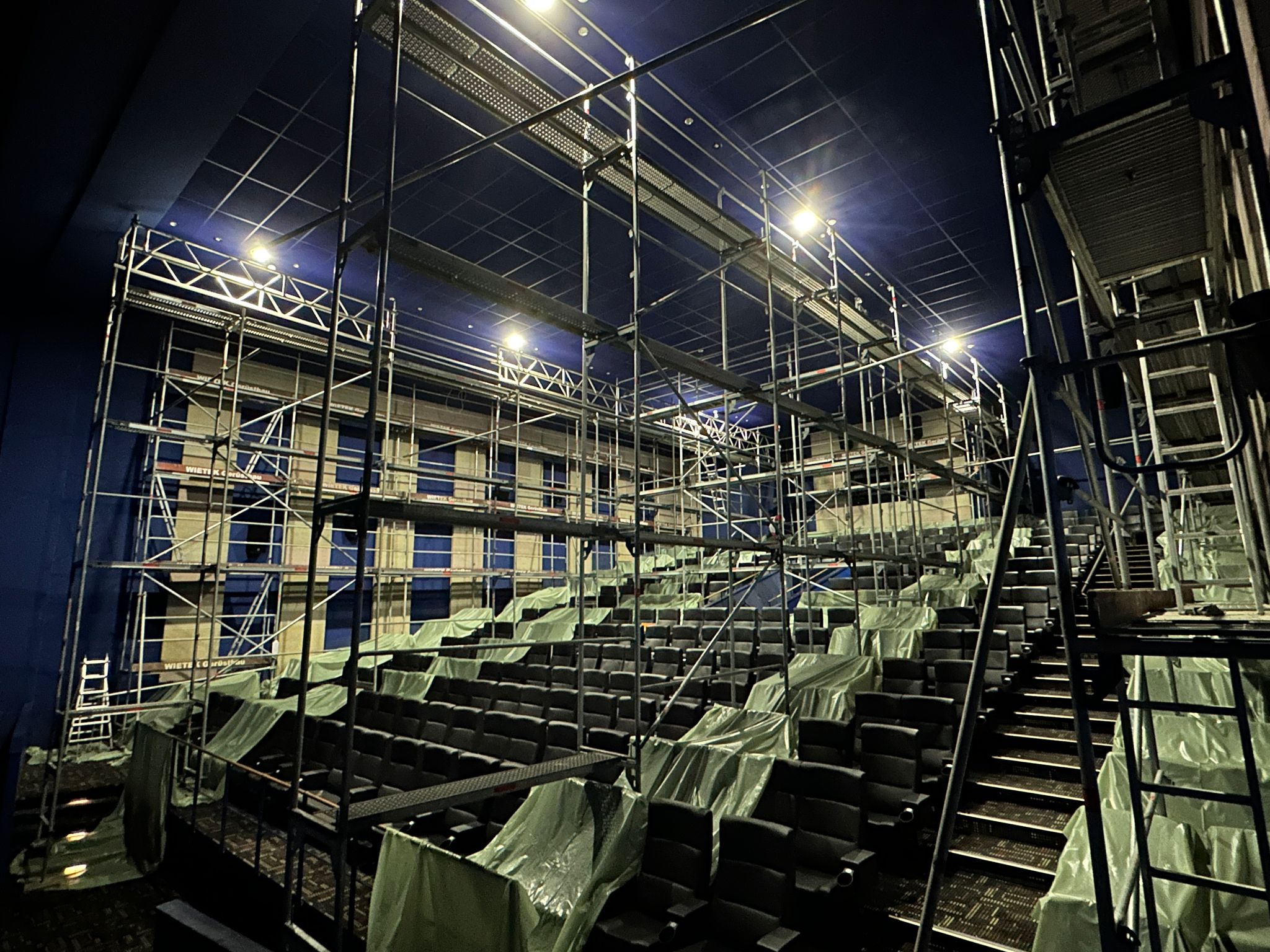 Gerüstbau in Aktion